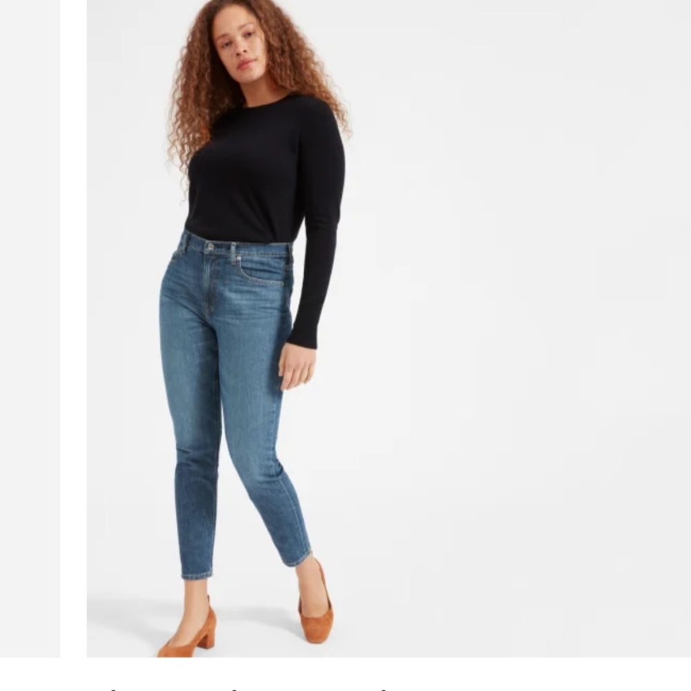 Everlane High Rise Jean mid blue